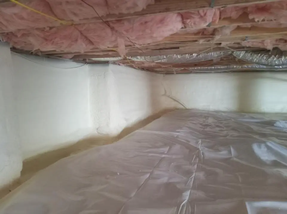 Crawl space encapsulation with closed-cell spray foam for Roof Maintenance in North Merritt Island